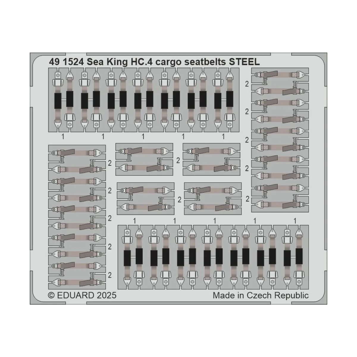 Sea King HC.4 cargo seatbelts STEEL AIRFIX, 1/48 - Eduard Accessori...
