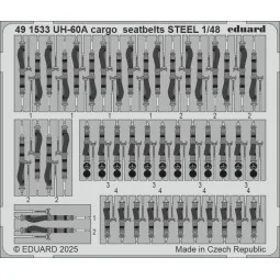 UH-60A cargo seatbelts STEEL ICM, 1/48 - Eduard Accessories 491533