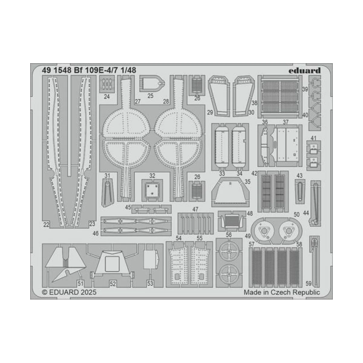 Bf 109E-4/7 TAMIYA, 1/48 - Eduard Accessories 491548