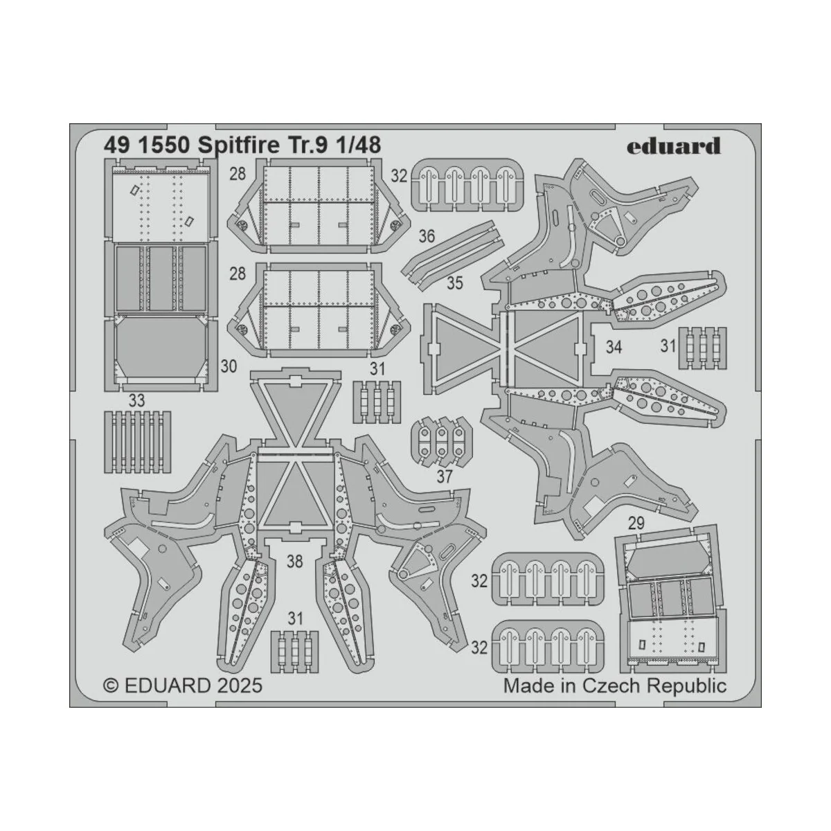 Spitfire Tr.9 AIRFIX, 1/48 - Eduard Accessories 491550
