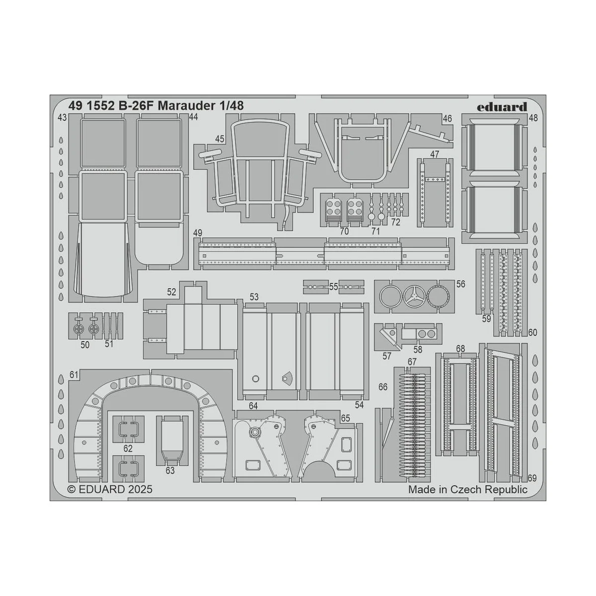B-26F Marauder ICM, 1/48 - Eduard Accessories 491552