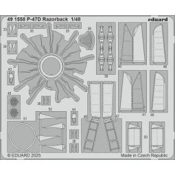 P-47D Razorback for Miniart, 1/48 - Eduard Accessories 491558