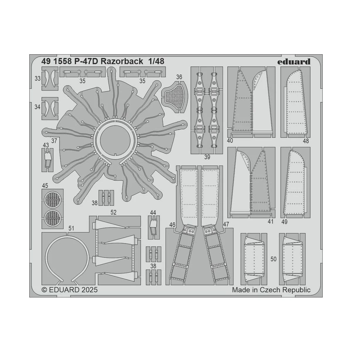 P-47D Razorback for Miniart, 1/48 - Eduard Accessories 491558