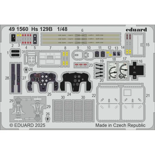 Hs 129B for Takom, 1/48 - Eduard Accessories 491560