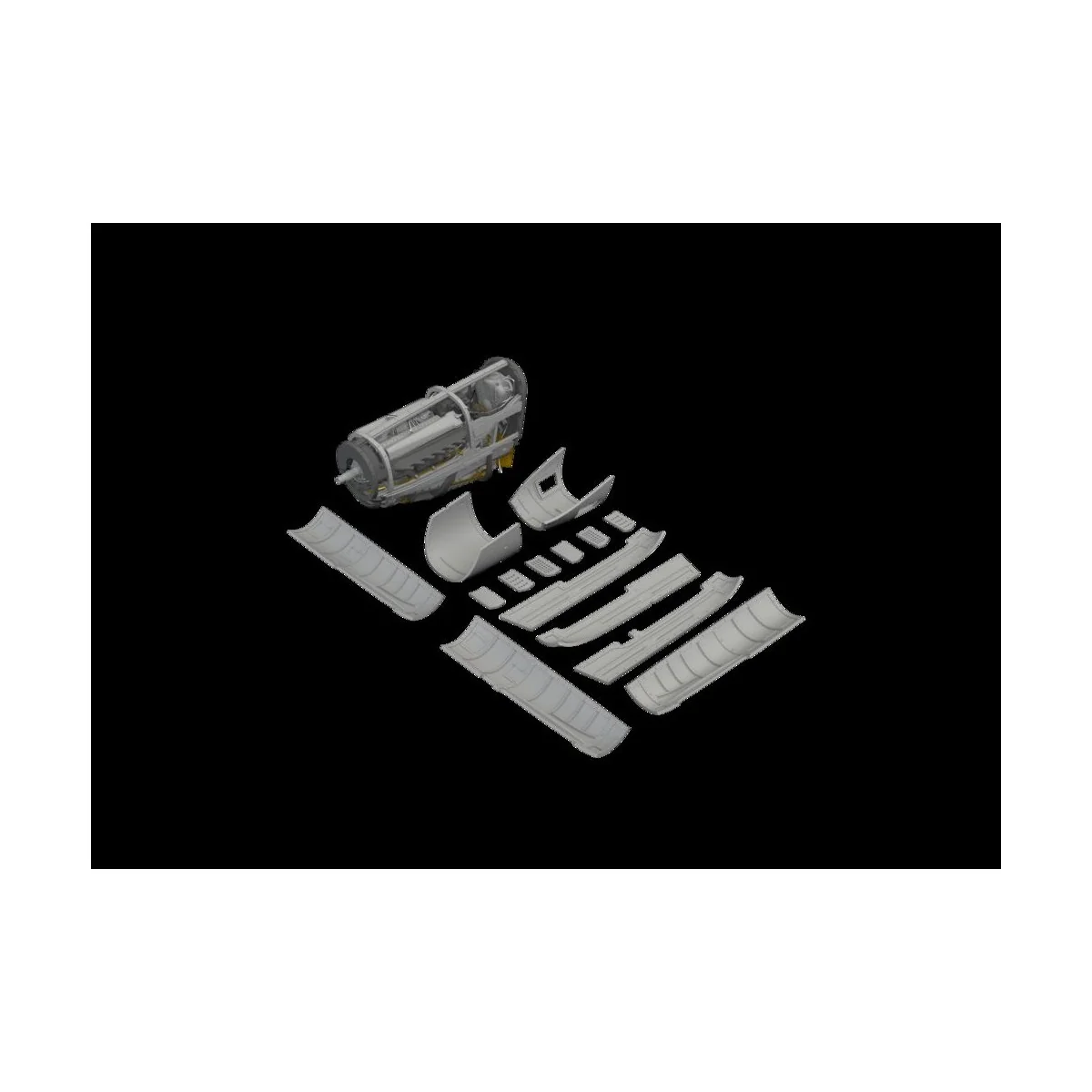 P-51B/C 75gal drop tank early PRINT, 1/48 - Eduard Accessories 6481005