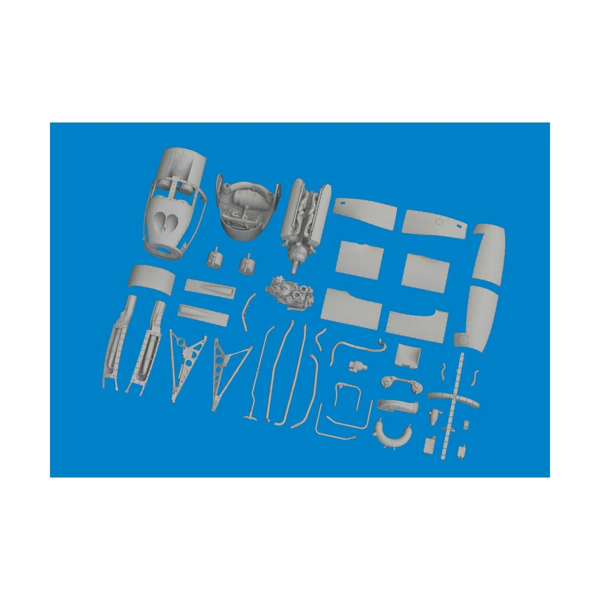 P-38F/G left engine PRINT, 1/48 - Eduard Accessories 6481036