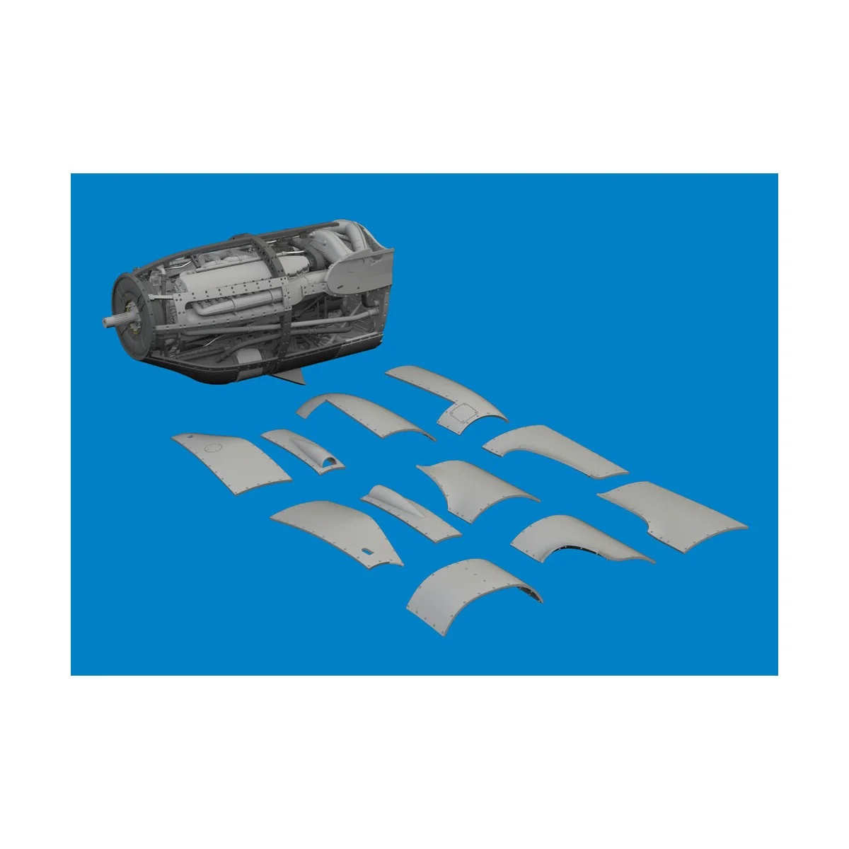 P-38F/G left engine PRINT, 1/48 - Eduard Accessories 6481036