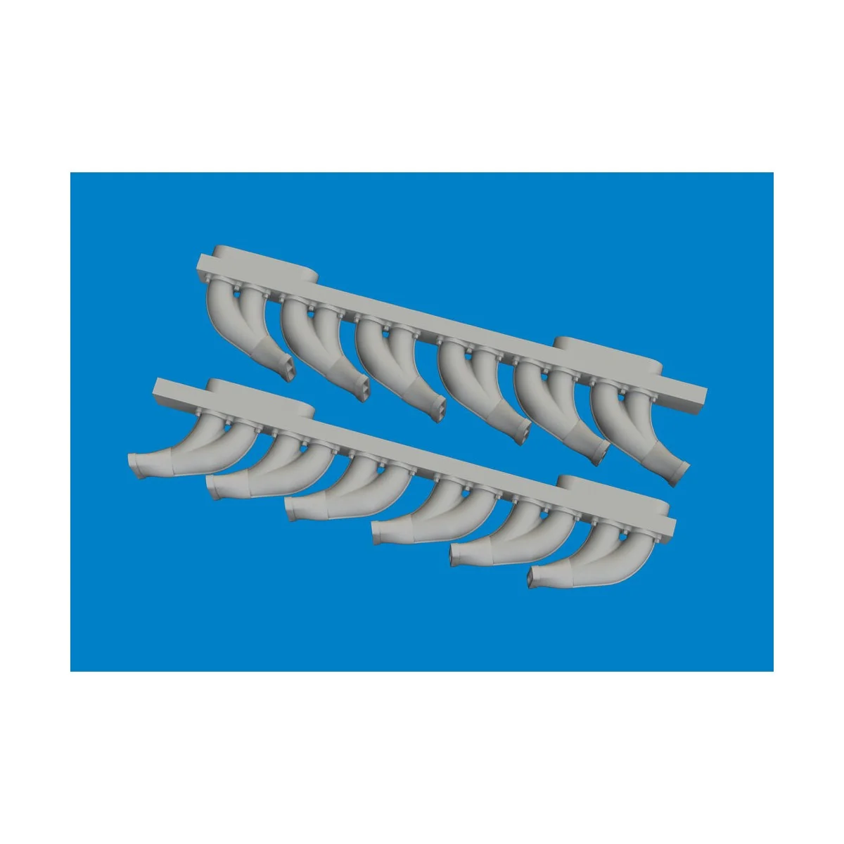 P-39 exhaust stacks fishtail PRINT, 1/48 - Eduard Accessories 6481049