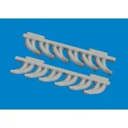 P-39 exhaust stacks fishtail PRINT - Eduard Accessories 6481049