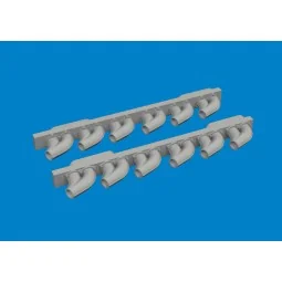 P-39 exhaust stacks rounded PRINT, 1/48 - Eduard Accessories 6481050