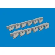 P-39 exhaust stacks rounded PRINT, 1/48 - Eduard Accessories 6481050