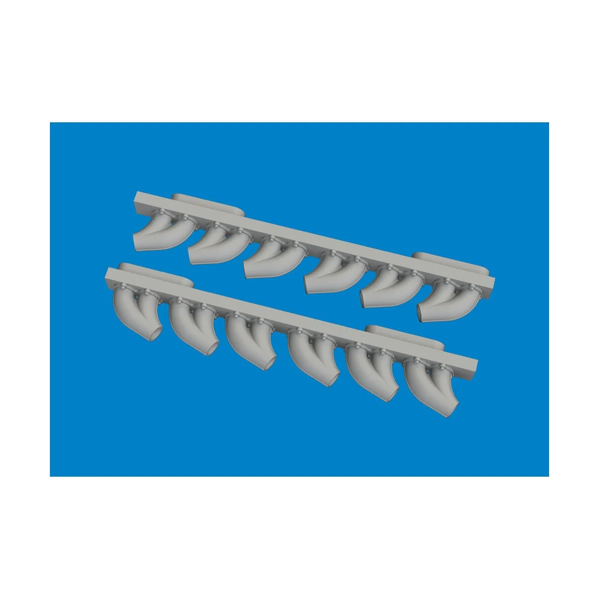 P-39 exhaust stacks rounded PRINT, 1/48 - Eduard Accessories 6481050