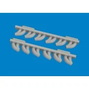 P-39 exhaust stacks rounded PRINT - Eduard Accessories 6481050