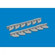 P-39 exhaust stacks rounded PRINT, 1/48 - Eduard Accessories 6481050