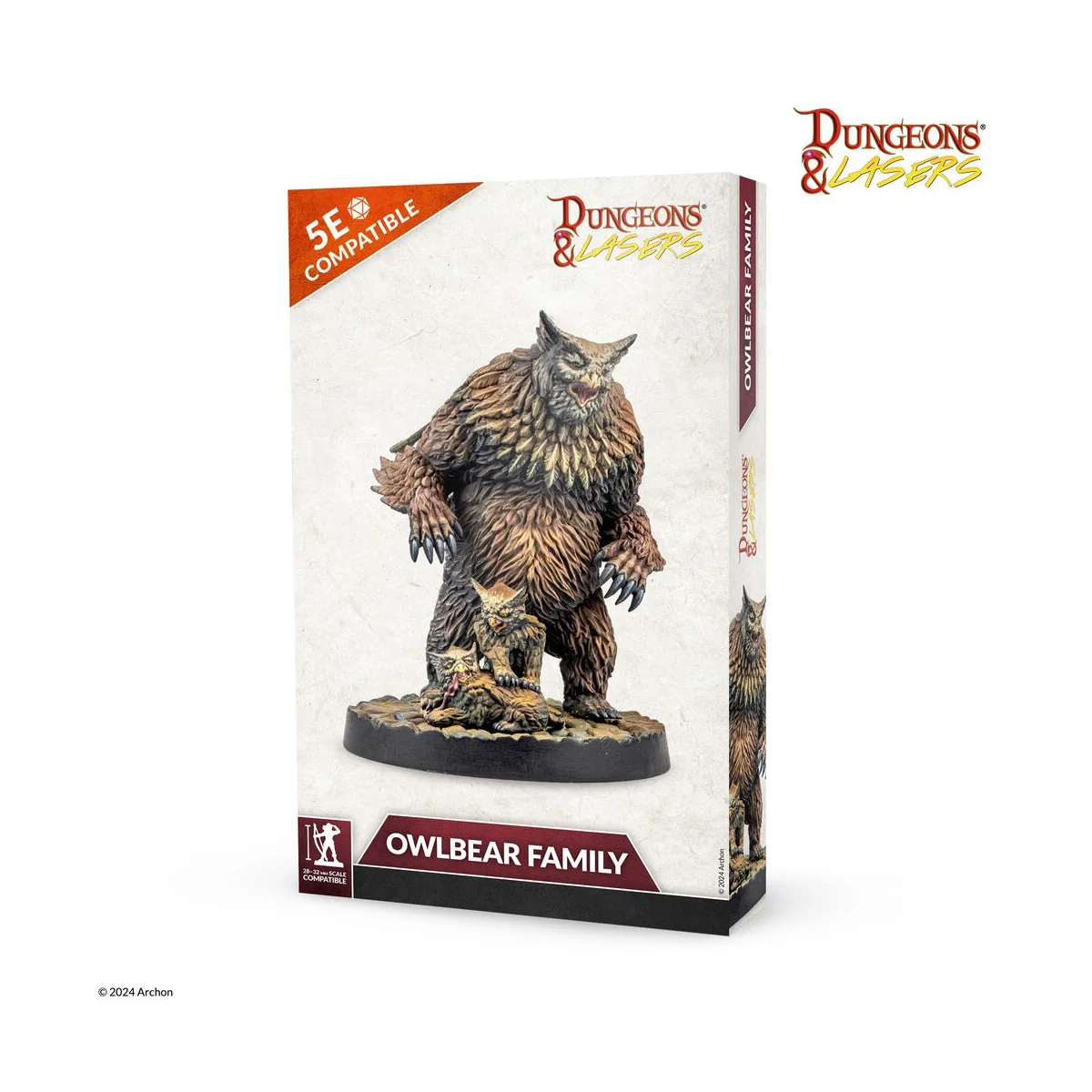 Dungeons & Lasers Miniatures: OWLBEAR FAMILY - Archon Studio DNL0094