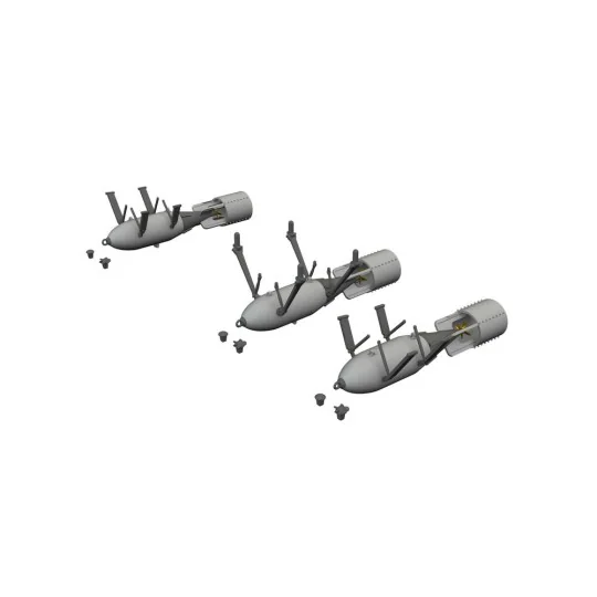 P-40 250lb MC British bombs PRINT EDUARD, 1/48 - Eduard Accessories...