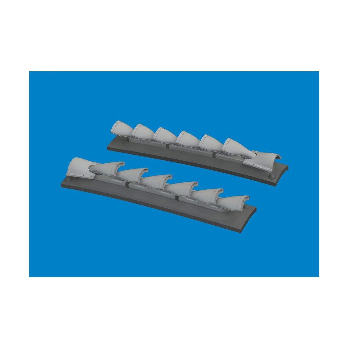 P-40 cold weather exhaust stacks fishtail PRINT EDUARD, 1/48 - Edua...