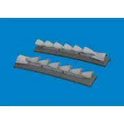 P-40 cold weather exhaust stacks fishtail PRINT EDUARD, 1/48 - Edua...