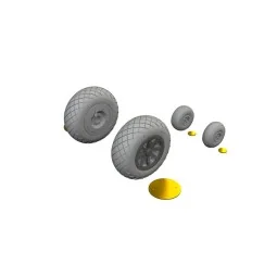 P-40N wheels diamond tread EDUARD, 1/48 - Eduard Accessories 6481134