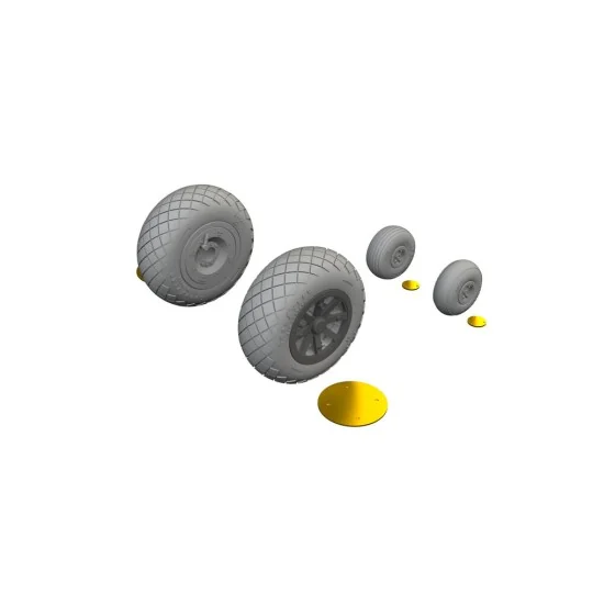 P-40N wheels diamond tread EDUARD, 1/48 - Eduard Accessories 6481134