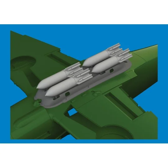 S-199 4xETC 50 rack w/ bombs PRINT for Eduard, 1/48 - Eduard Access...