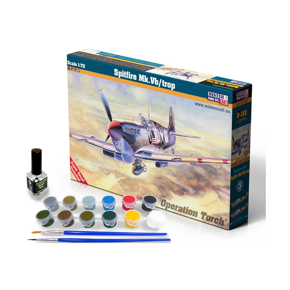 Spitfire Mk. Vb/ trop START SET, 1/72 - Mistercraft SD-192 Spitfire Mk. Vb/ trop START SET, 1/72 - Mistercraft SD-192