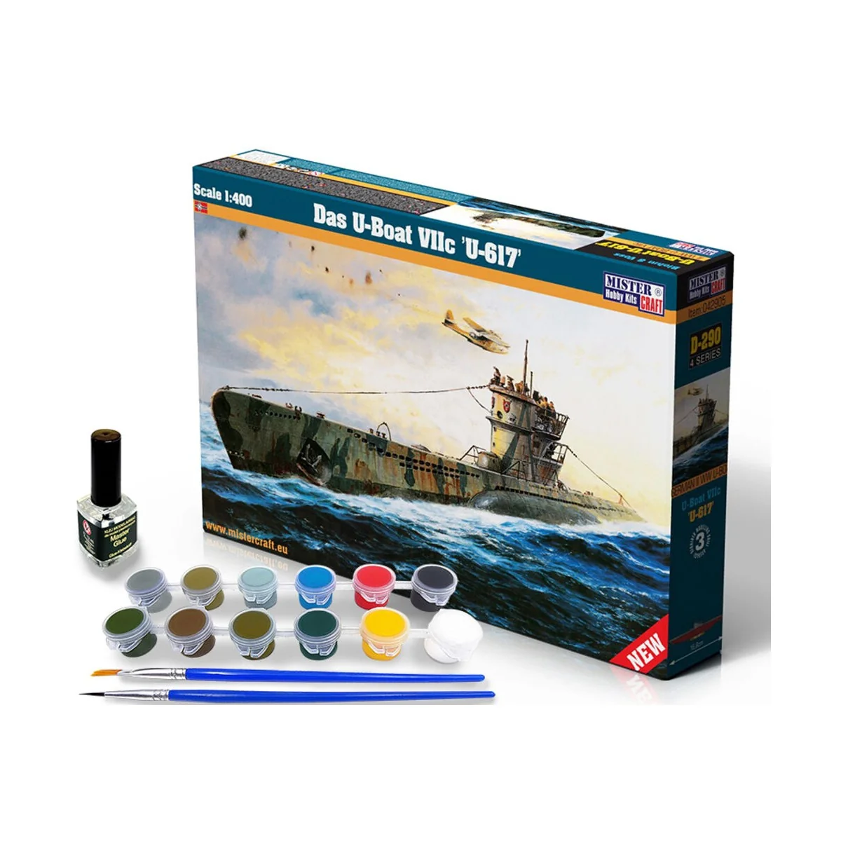 Das U-Boot VIIC U-617 START SET, 1/400 - Mistercraft SD-290