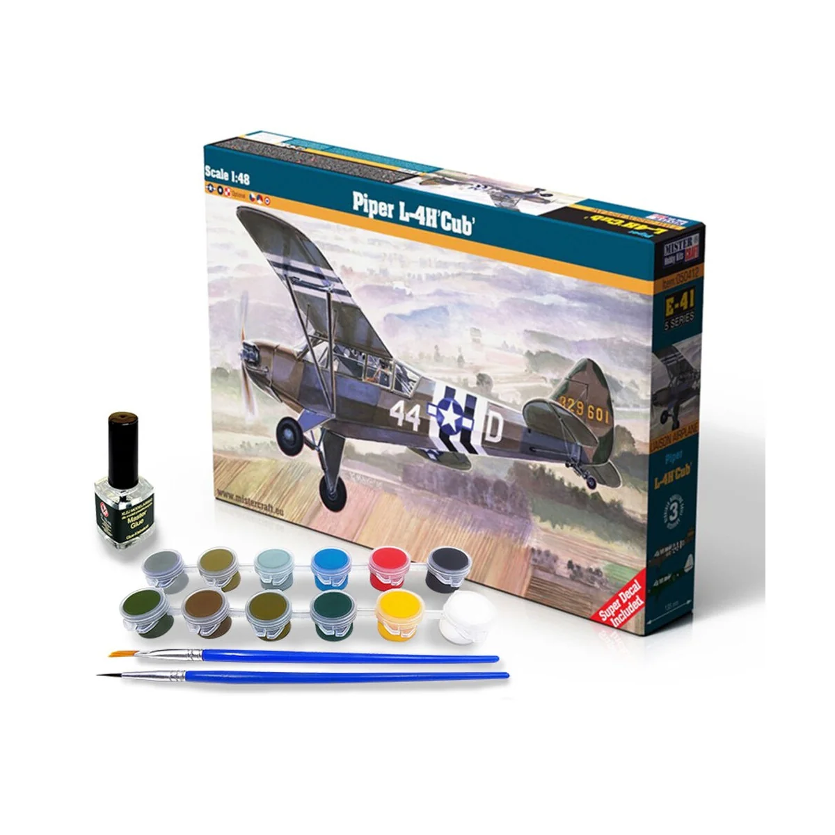 Piper L-4H CUB START SET, 1/48 - Mistercraft SE-41