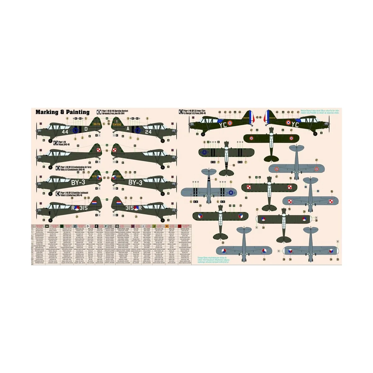 Piper L-4H CUB START SET, 1/48 - Mistercraft SE-41