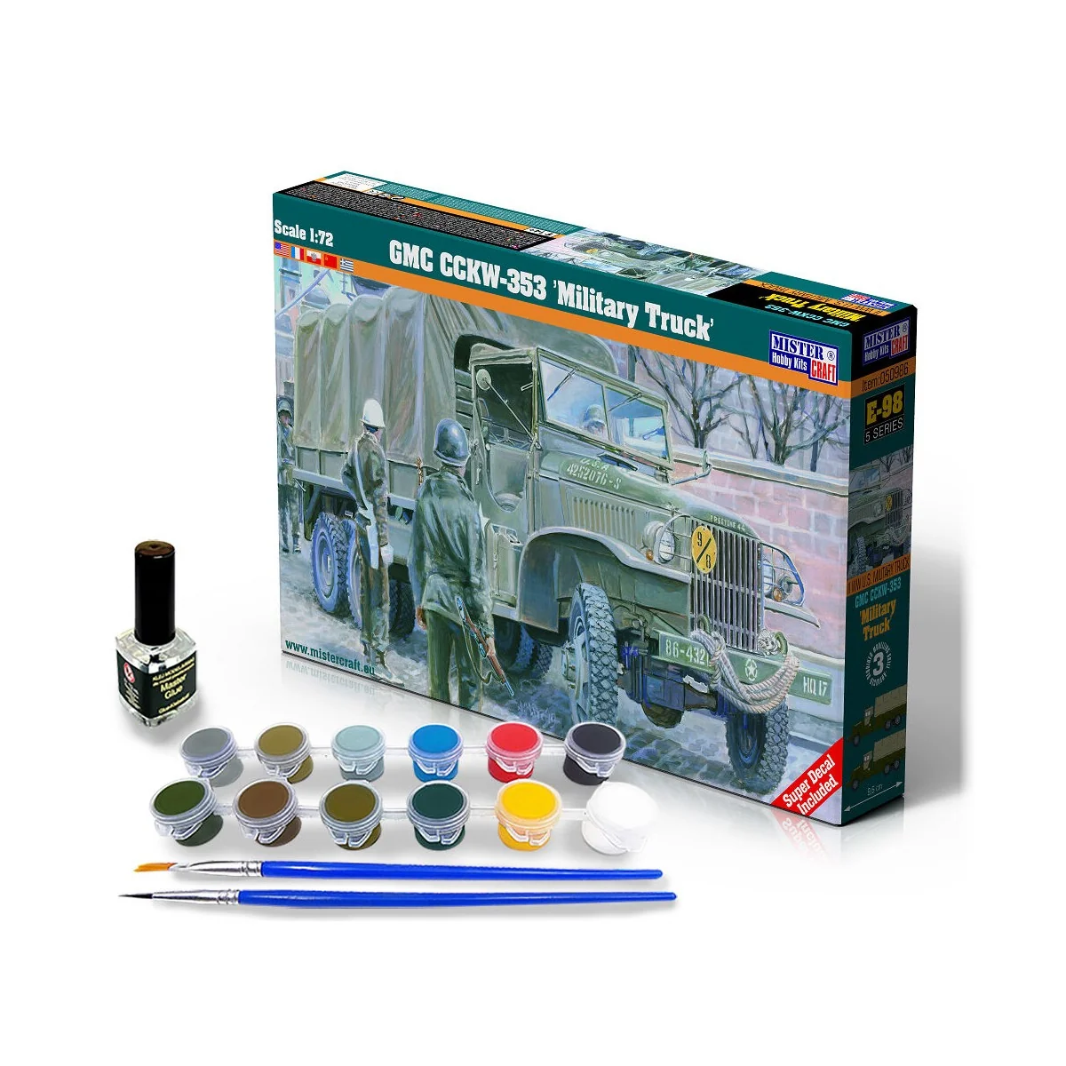 GMC CCKW-353 Military Truck START SET, 1/72 - Mistercraft SE-98