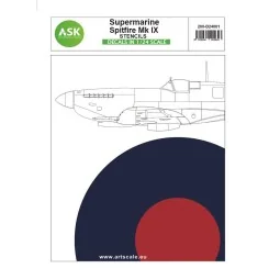 Spitfire Mk.IX - stencils, 1/32 - Art Scale Kit 200-D24001