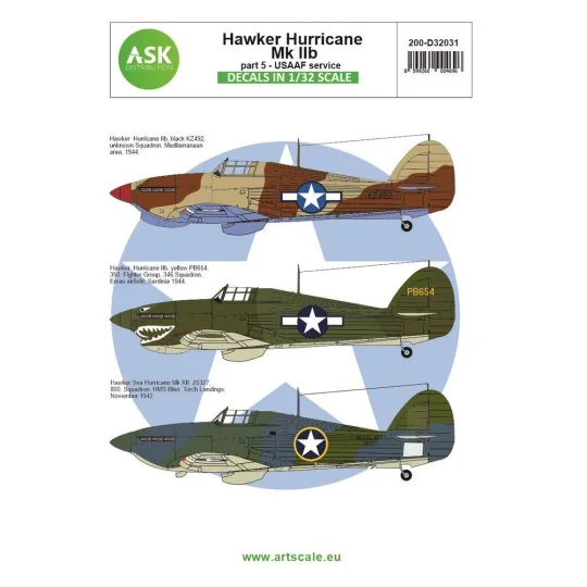 Hawker Hurricane Mk.IIB part 5 - USAAF service - Art Scale Kit 200-...