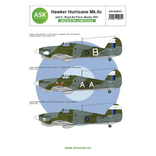 Hawker Hurricane Mk.IIc part 9 - Royal Air Force Burma, 1/48 - Art ...