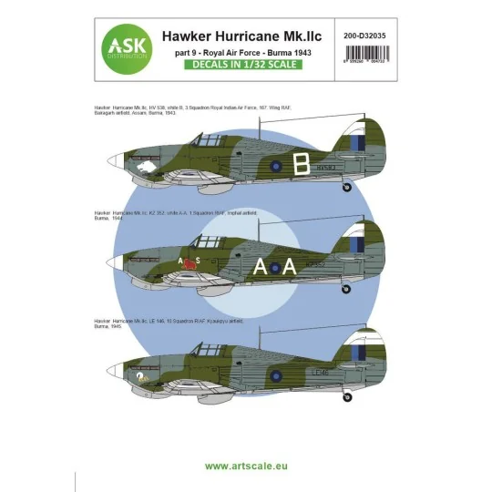 Hawker Hurricane Mk.IIc part 9 - Royal Air Force Burma, 1/32 - Art ...