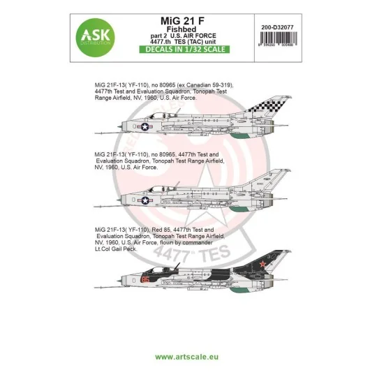 MiG-21F-13 Fishbed part 2 - US Air Force TES (TAC) unit, 1/32 - Art...