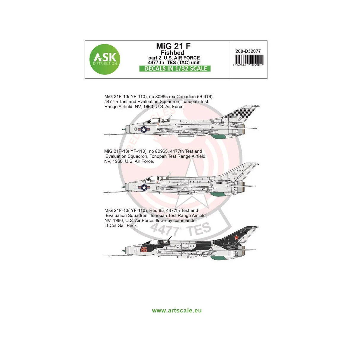 MiG-21F-13 Fishbed part 2 - US Air Force TES (TAC) unit, 1/32 - Art...
