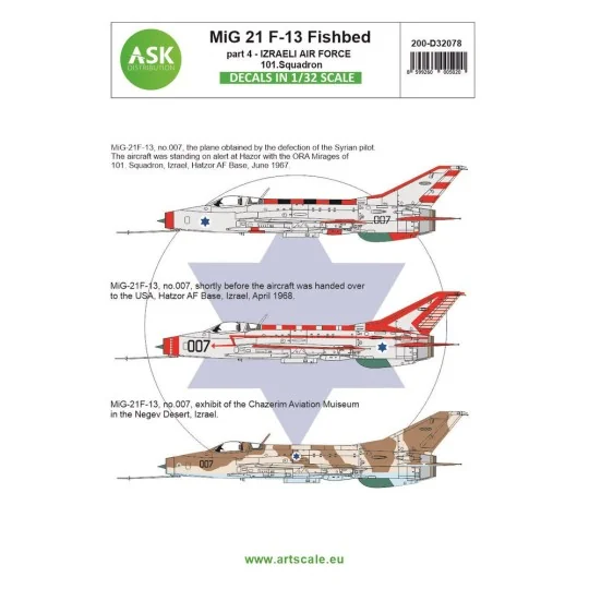 MiG-21F-13 Fishbed part 4 - Izraeli Air Force, 101. Squadron, 1/32 ...