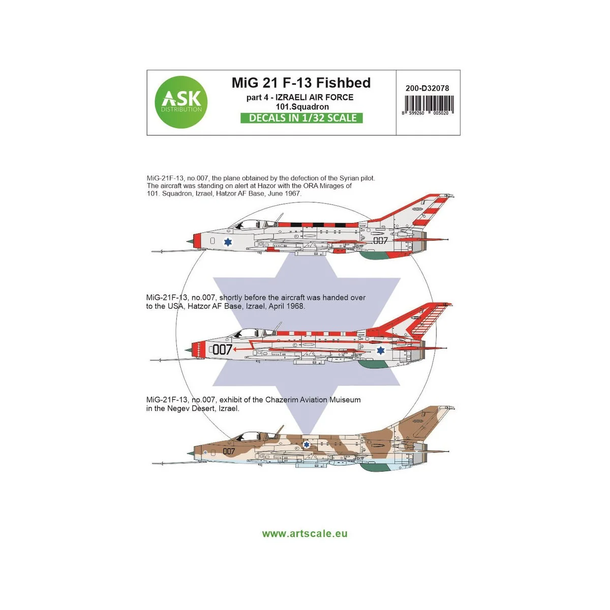 MiG-21F-13 Fishbed part 4 - Izraeli Air Force, 101. Squadron - Art ...