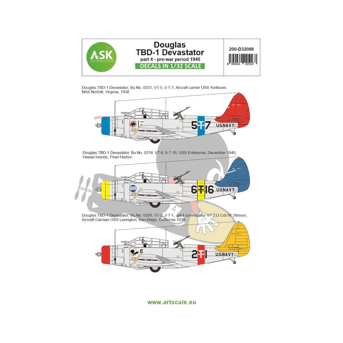 Douglas TBD-1 Devastator part 4 - pre-war period 1940, 1/32 - Art S... Douglas TBD-1 Devastator part 4 - pre-war period 1940, 1/32 - Art S...