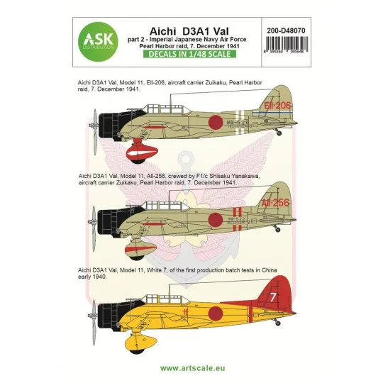 Aichi D3A1 Val part 2 - Pearl harbor raid, 7. December 1941, 1/48 -...