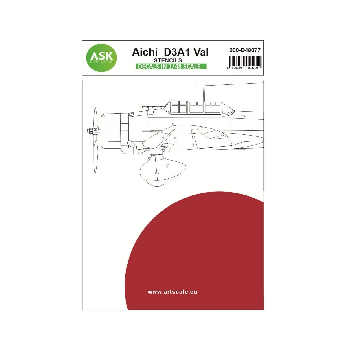 Aichi D3A1 Val - Stencils - Art Scale Kit 200-D48077