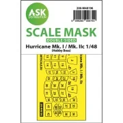 Hawker Hurricane Mk.I / Mk.IIc double-sided express fit mask for Ho...