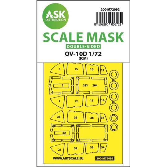 OV-10D Bronco double-sided express fit mask for ICM, 1/72 - Art Sca...