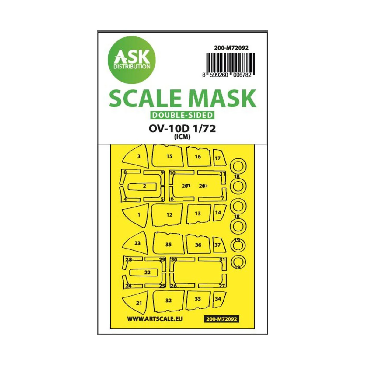 OV-10D Bronco double-sided express fit mask for ICM, 1/72 - Art Sca...