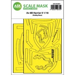 Av-8B Harrier II double-sided express fit mask for Hobby Boss, 1/18...