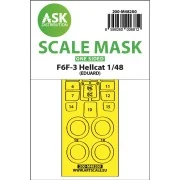 F6F-3 Hellcat one-sided express fit mask for Eduard - Art Scale Kit...