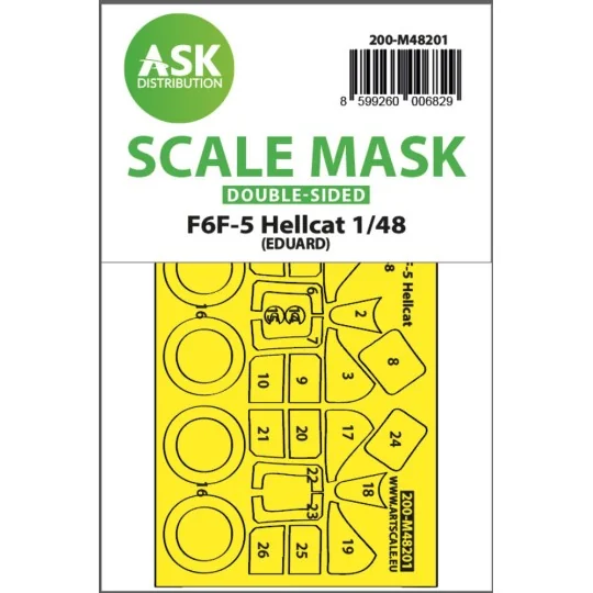 F6F-5 Hellcat double-sided express fit mask for Eduard - Art Scale ...