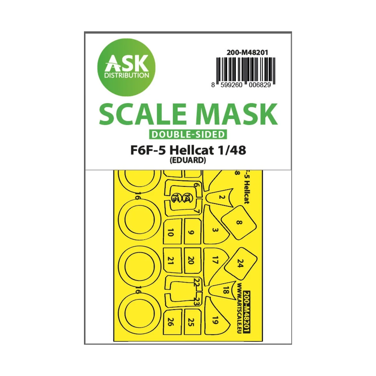 F6F-5 Hellcat double-sided express fit mask for Eduard, 1/48 - Art ...