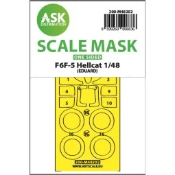 F6F-5 Hellcat one-sided express fit mask for Eduard, 1/48 - Art Sca...