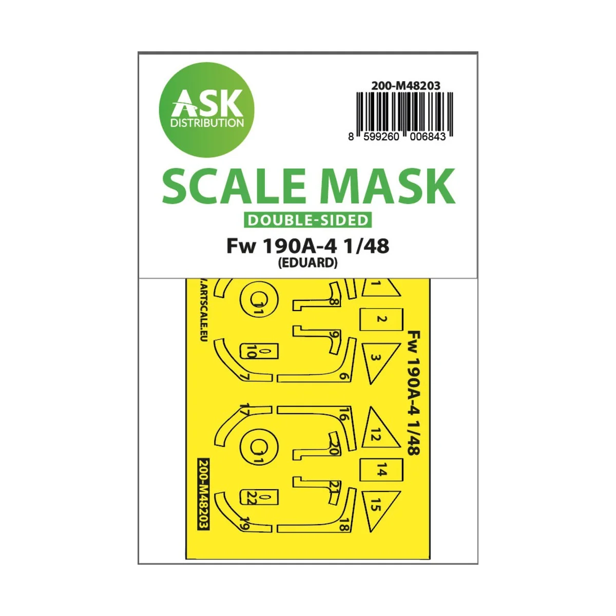 Fw 190A-4 double-sided express fit mask for Eduard - Art Scale Kit ...